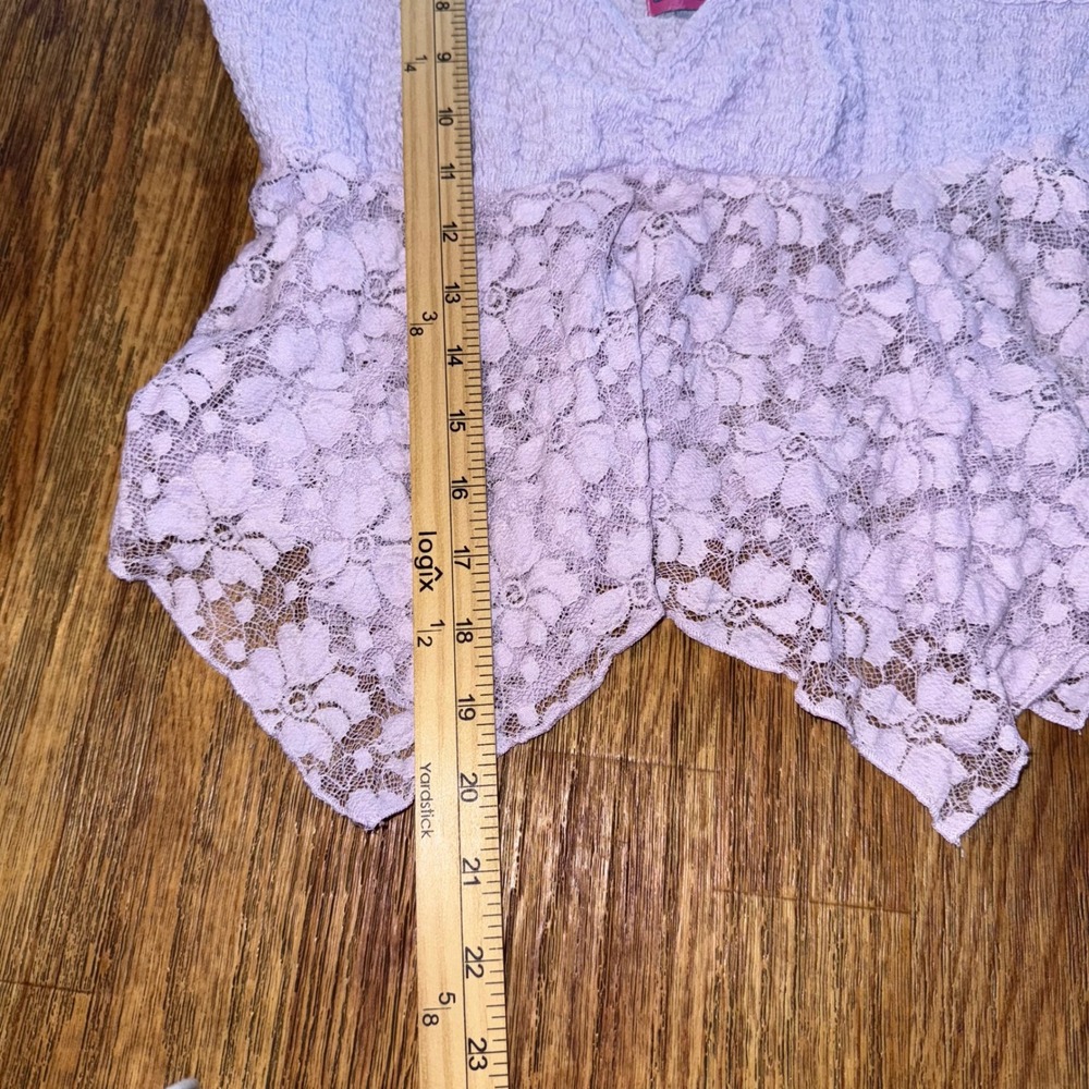 Edikted Top Spaghetti Strap Lavender Lace Babydoll Cami S Y2K Style Fairy Grunge - Picture 8 of 9